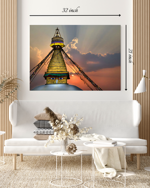 Beautiful Nepal's Swayambhunath Temple Canvas Print– High Quality Wall Art