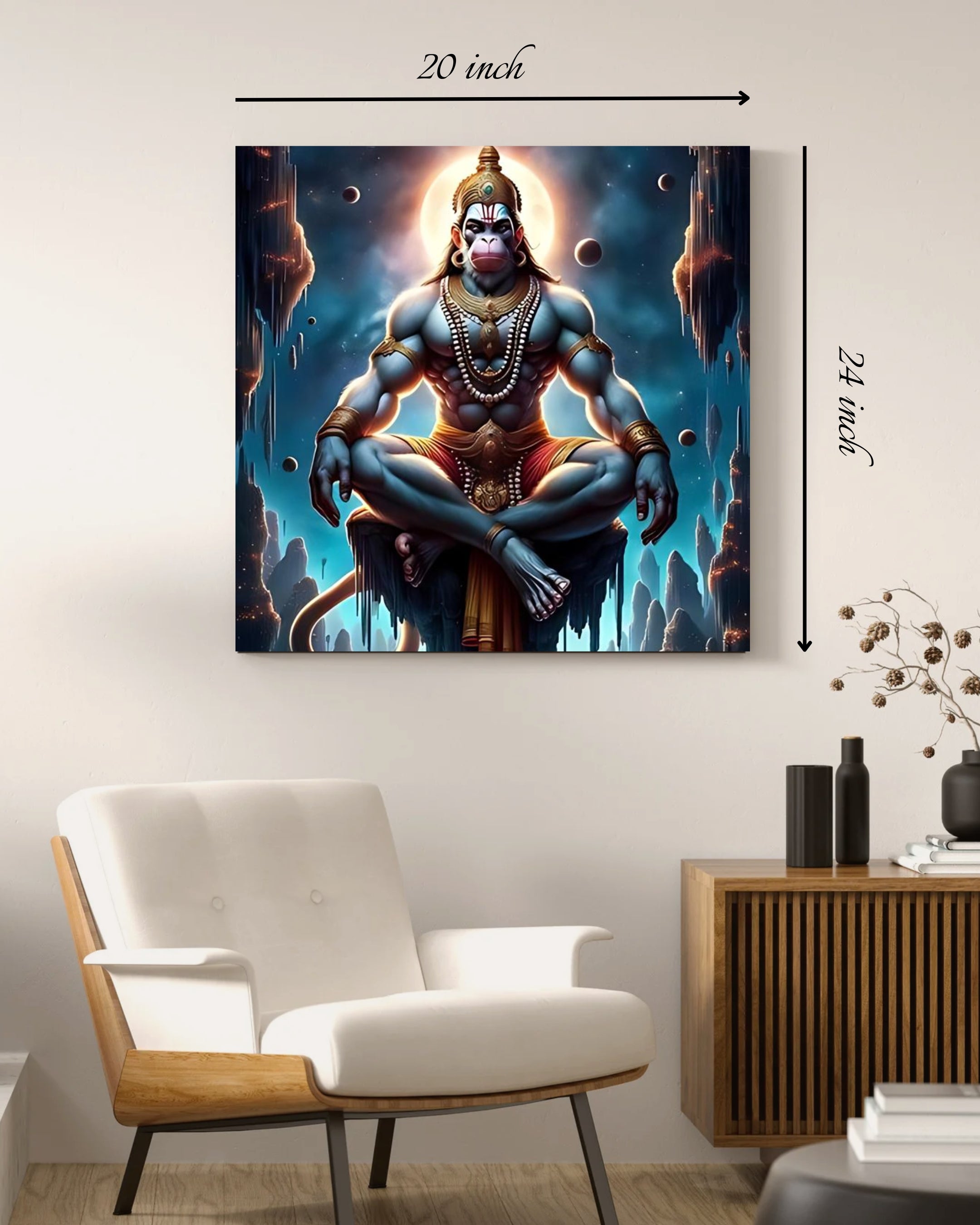 Hanuman Canvas Print – High Quality Hindu God Wall Art