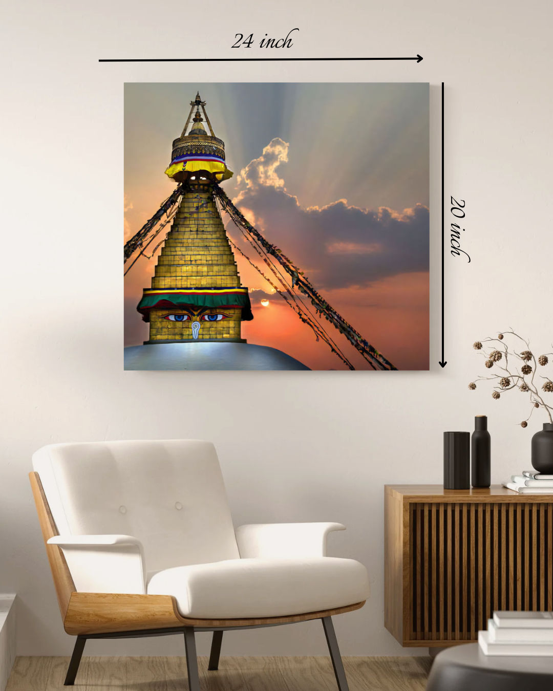 Beautiful Nepal's Swayambhunath Temple Canvas Print– High Quality Wall Art