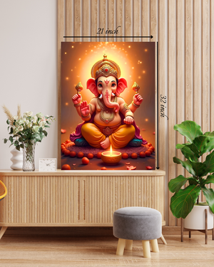 Lord Ganesha Canvas Print – High Quality Hindu God Wall Art