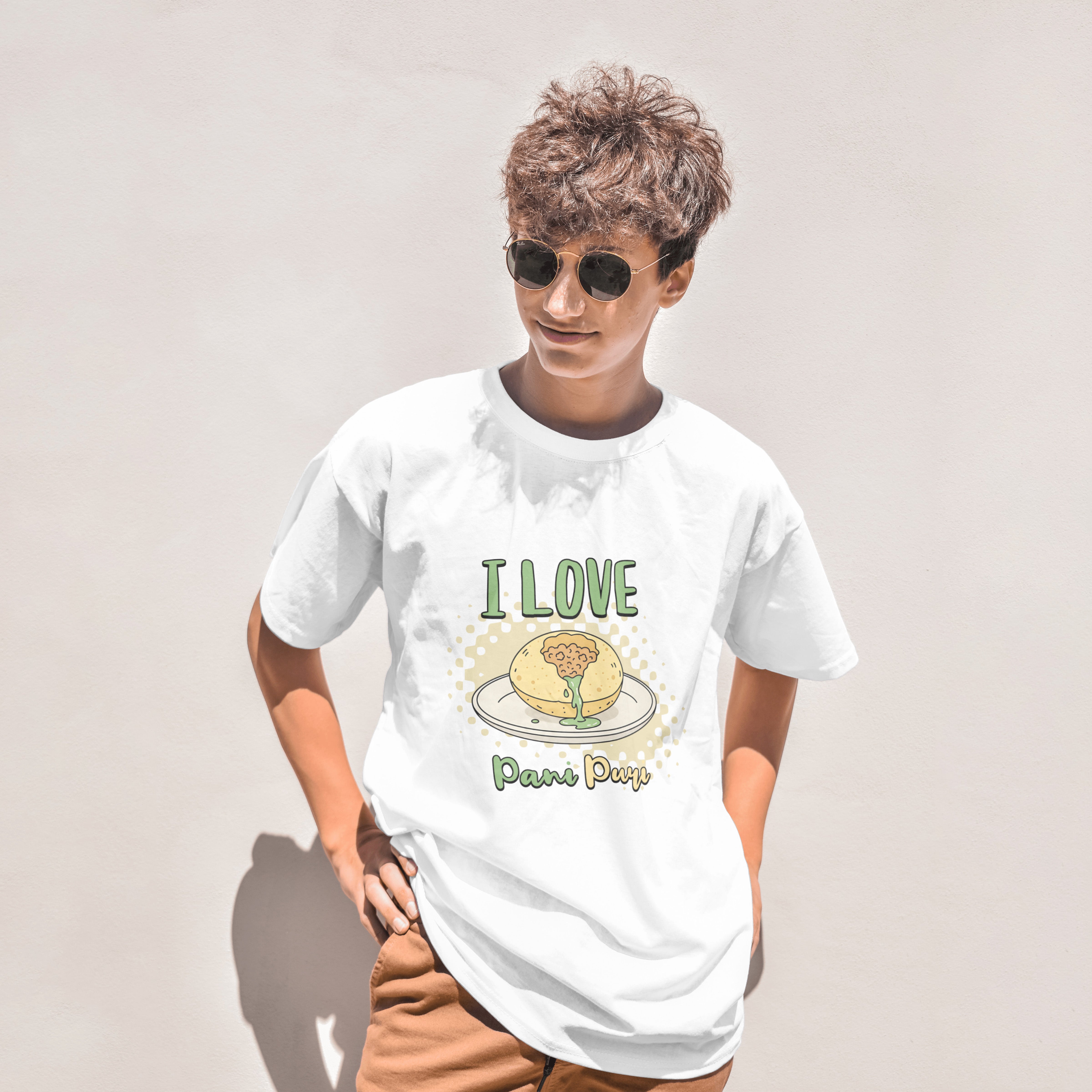 I love pani puri – Nepali Printed T-Shirt in Australia