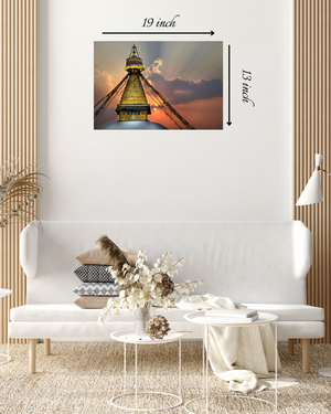 Beautiful Nepal's Swayambhunath Temple Canvas Print– High Quality Wall Art