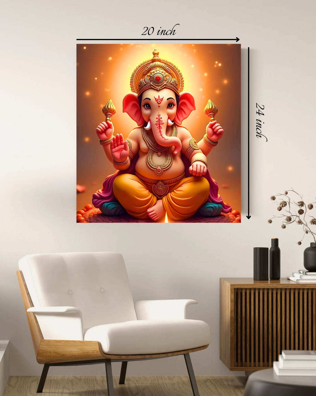 Lord Ganesha Canvas Print – High Quality Hindu God Wall Art