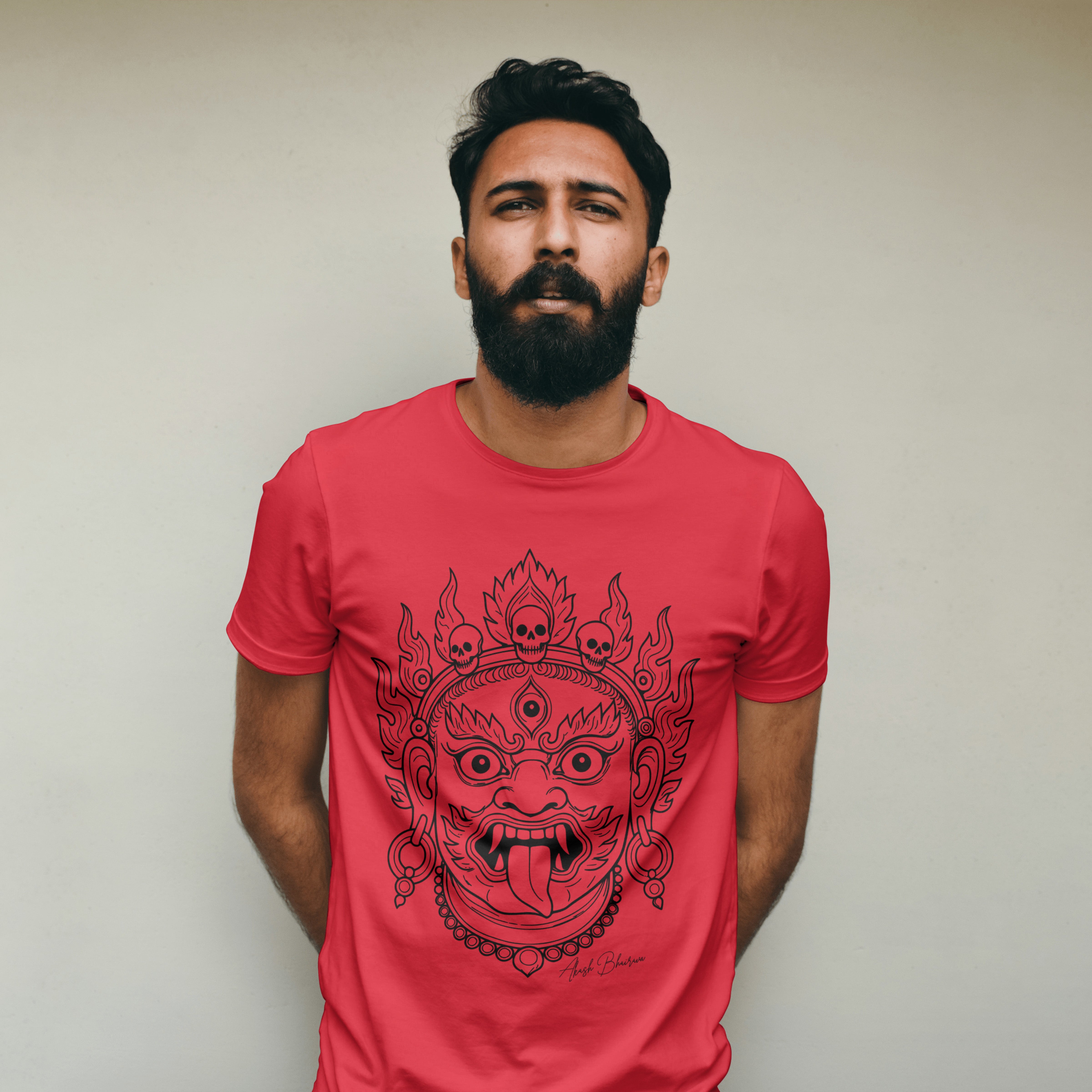 Bhairava Mask – Nepali Printed T-Shirt in Australia