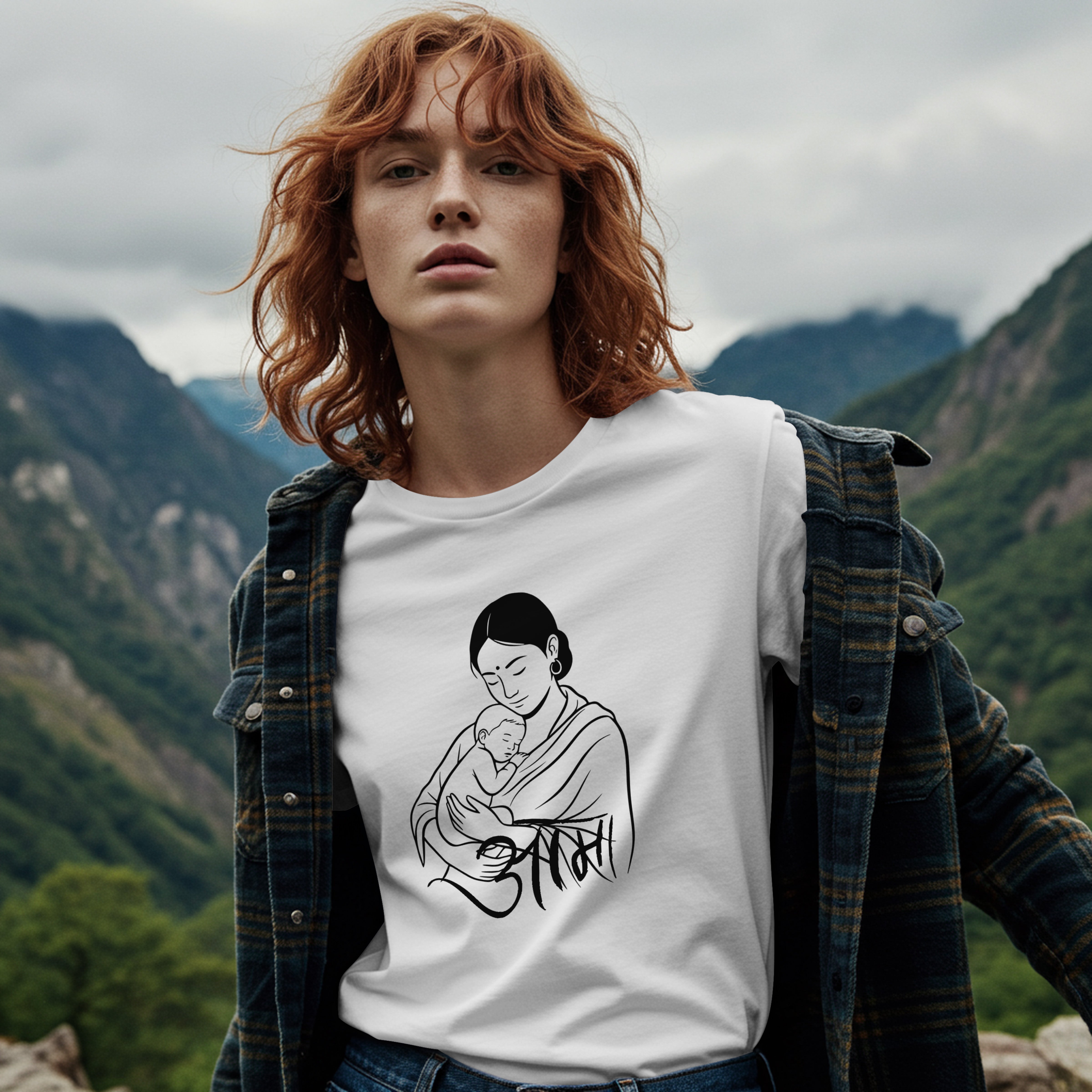 "AAMA" – Nepali Printed T-Shirt in Australia