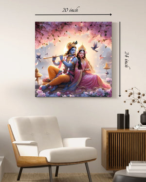 Radha Krishna – High Quality Hindu God Wall Art