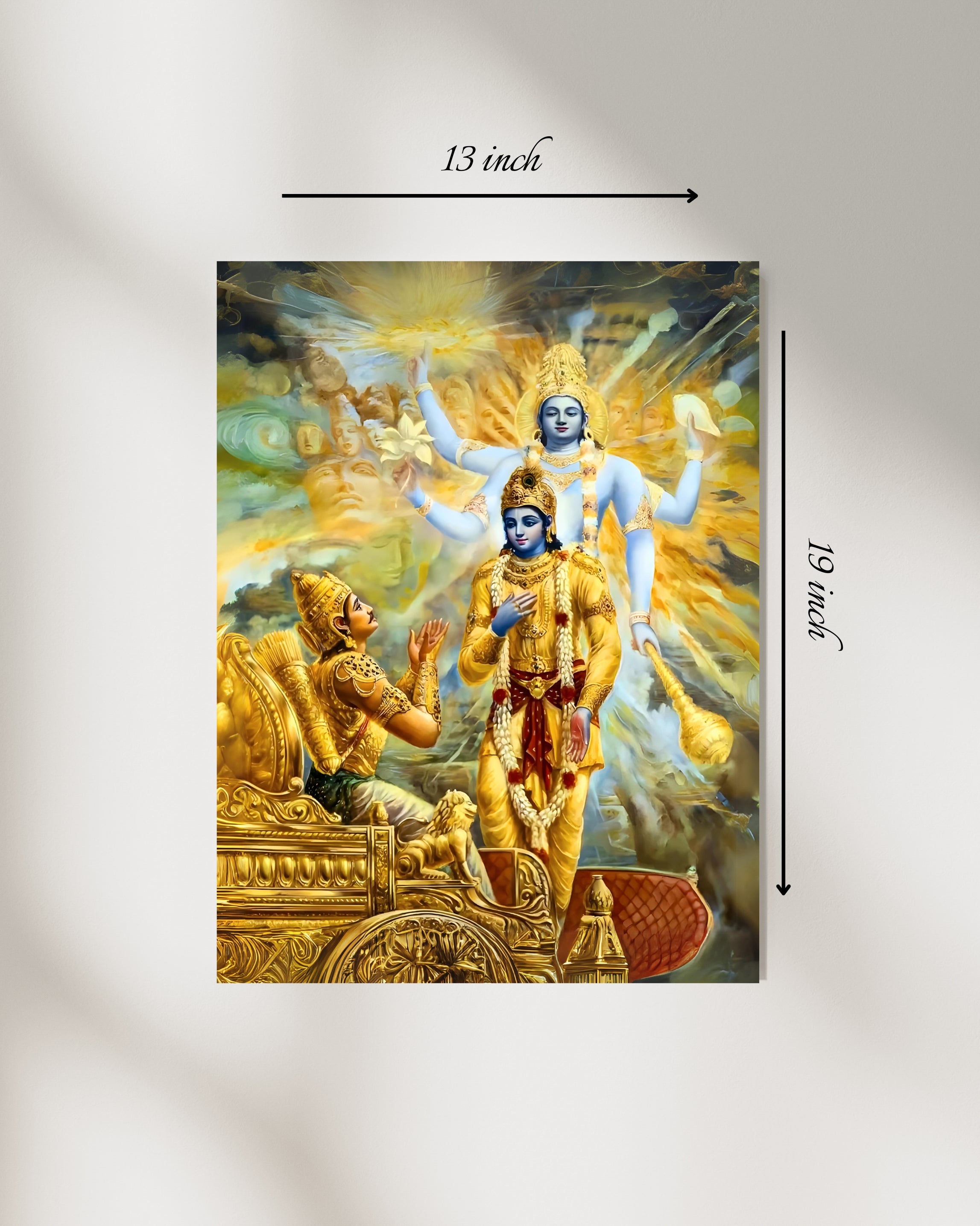 Bhagvad Gita Krishna Arjun Canvas Print Wall Art