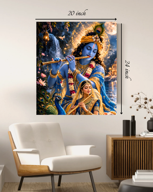 Divine Radha Krishna Canvas Print – High Quality Wall Art