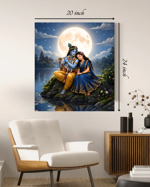 Enchanting Radha Krishna Canvas Print – High Quality Wall Art
