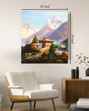 Himalayan Monastery Serene Canvas Print – High Quality Wall Art