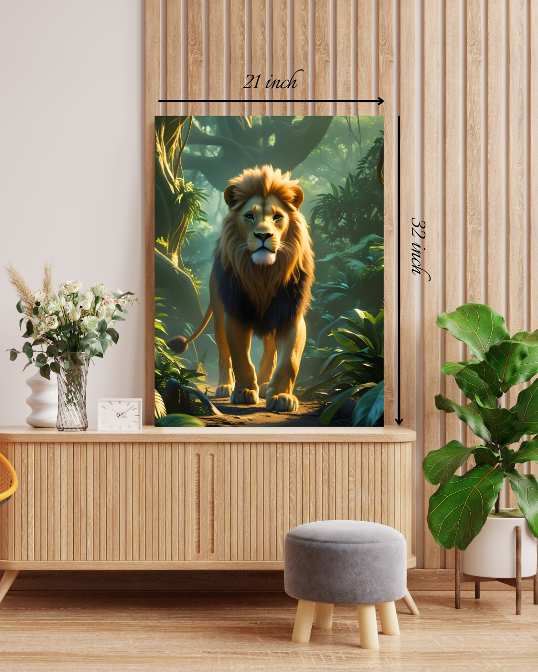 Majestic Lion Canvas Print – Beautiful Nature Canvas Print
