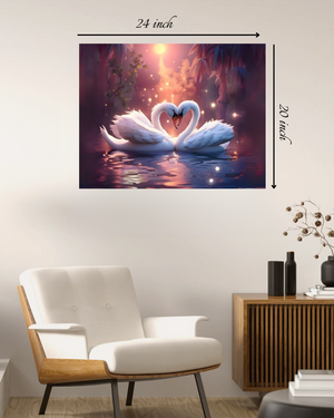 Enchanted Swans Canvas Print – Beautiful Nature Canvas Print