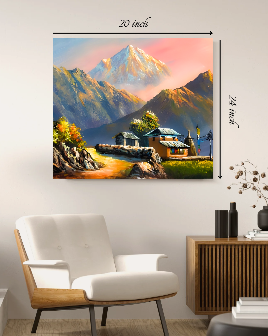 Hand-Painted Landscape Art Canvas Print – High Quality Wall Art