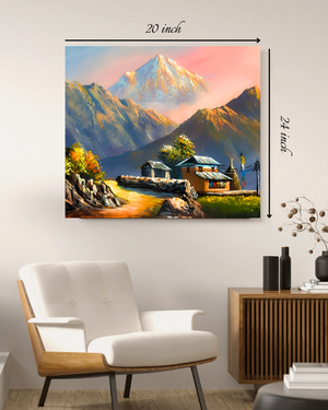 Hand-Painted Landscape Art Canvas Print – High Quality Wall Art