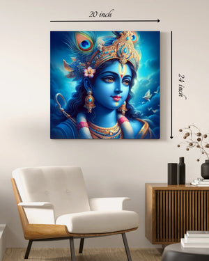 Krishna Canvas Print – High Quality Hindu God Wall Art