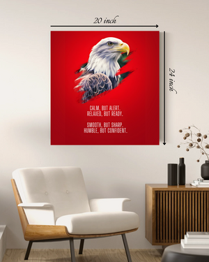 "Eagle Wisdom: Motivational Spirit" Motivational Quote Canvas Print – High Quality Wall Art
