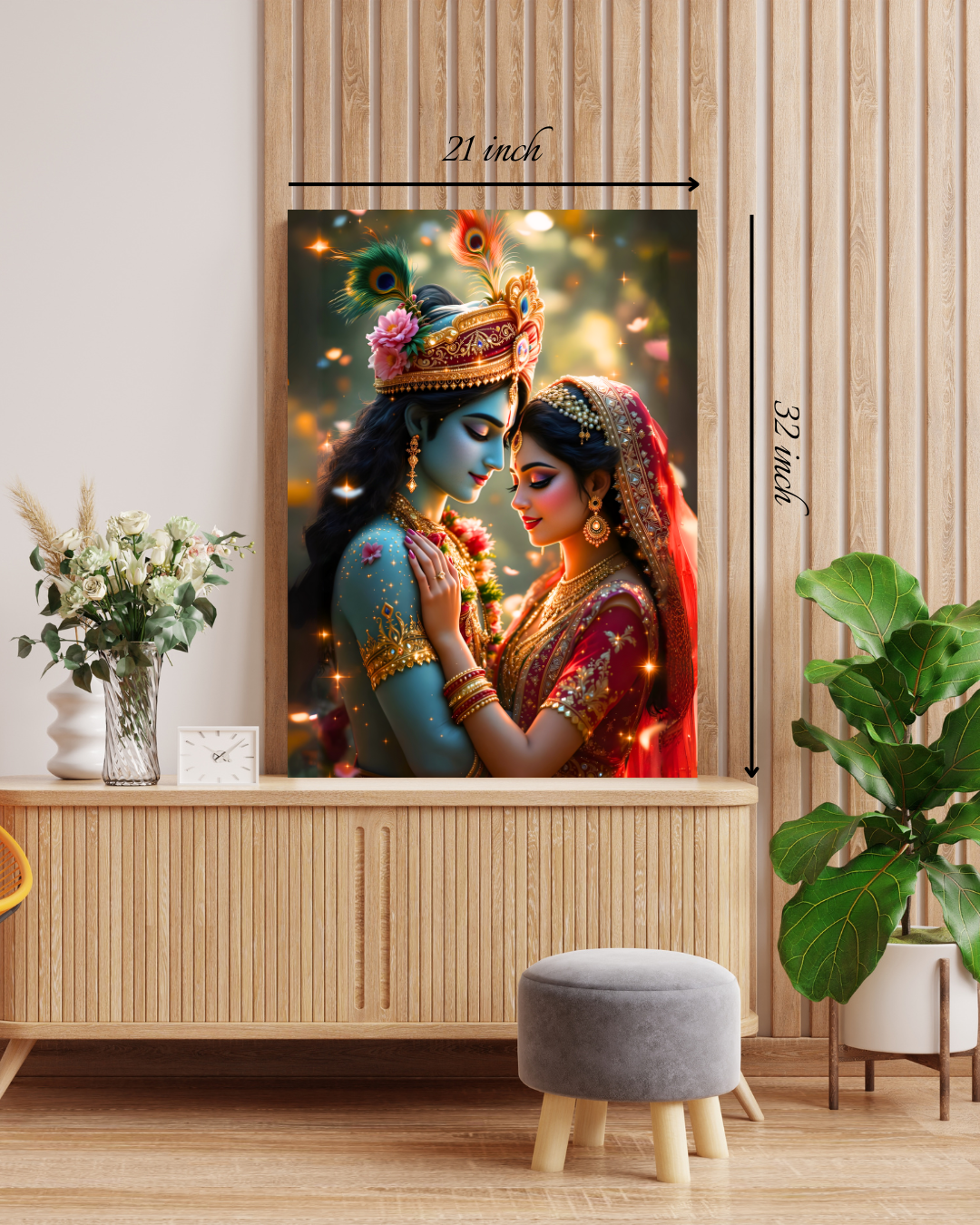 Radha-Krishna Canvas Print – High Quality Hindu God Wall Art
