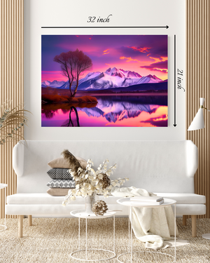 Breathtaking Sunset Mountain Canvas Print – Beautiful Nature Canvas Print