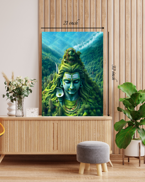 Sacred Shiva Nature Canvas Print – High Quality Hindu God Wall Art