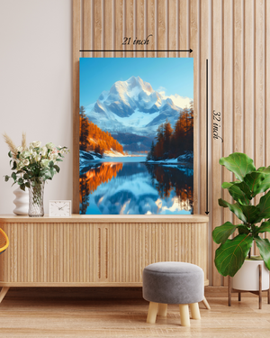 Majestic Snow-Capped Mountain Canvas Print – Beautiful Nature Canvas Print