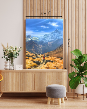 "Annapurna Base Camp Trek: Himalayan Serenity" Canvas Print - High Quality Wall Art