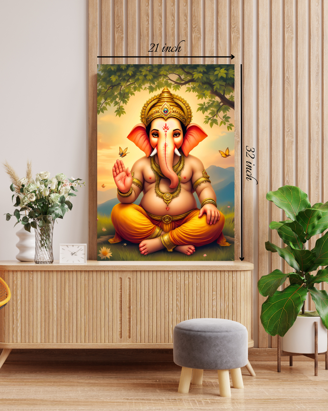 Lord Ganesha Canvas Print – High Quality Hindu God Wall Art