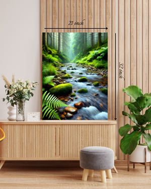 Tranquil Forest Stream Canvas Print – Beautiful Nature Canvas Print