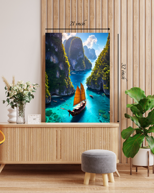 Sailing Through Paradise" Canvas Print – Beautiful Nature Canvas Print