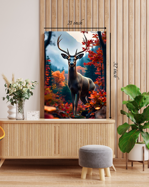 Majestic Stag: Deer in Autumn Canvas Print – Beautiful Nature Canvas Print