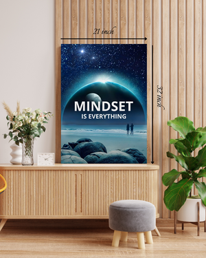 "Mindset Is Everything" Motivational Quote – High Quality Wall Art