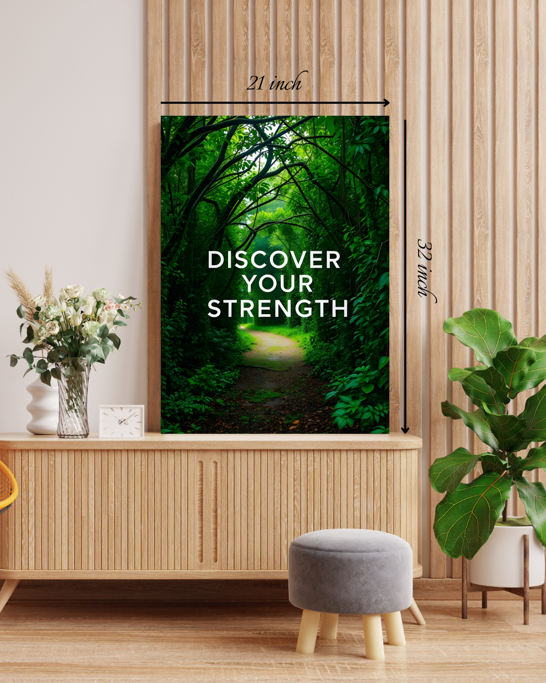 Discover Your Strength Motivational Quote – High Quality Wall Art
