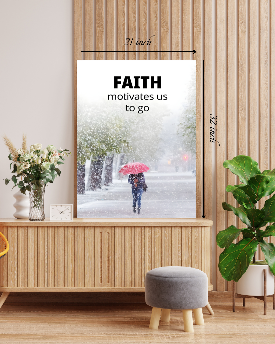 Faith Motivate Us To Go Motivational Quote – High Quality Wall Art