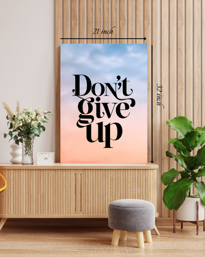 "Don't Give Up: Sunset" Motivational Quote Canvas Print – High Quality Wall Art
