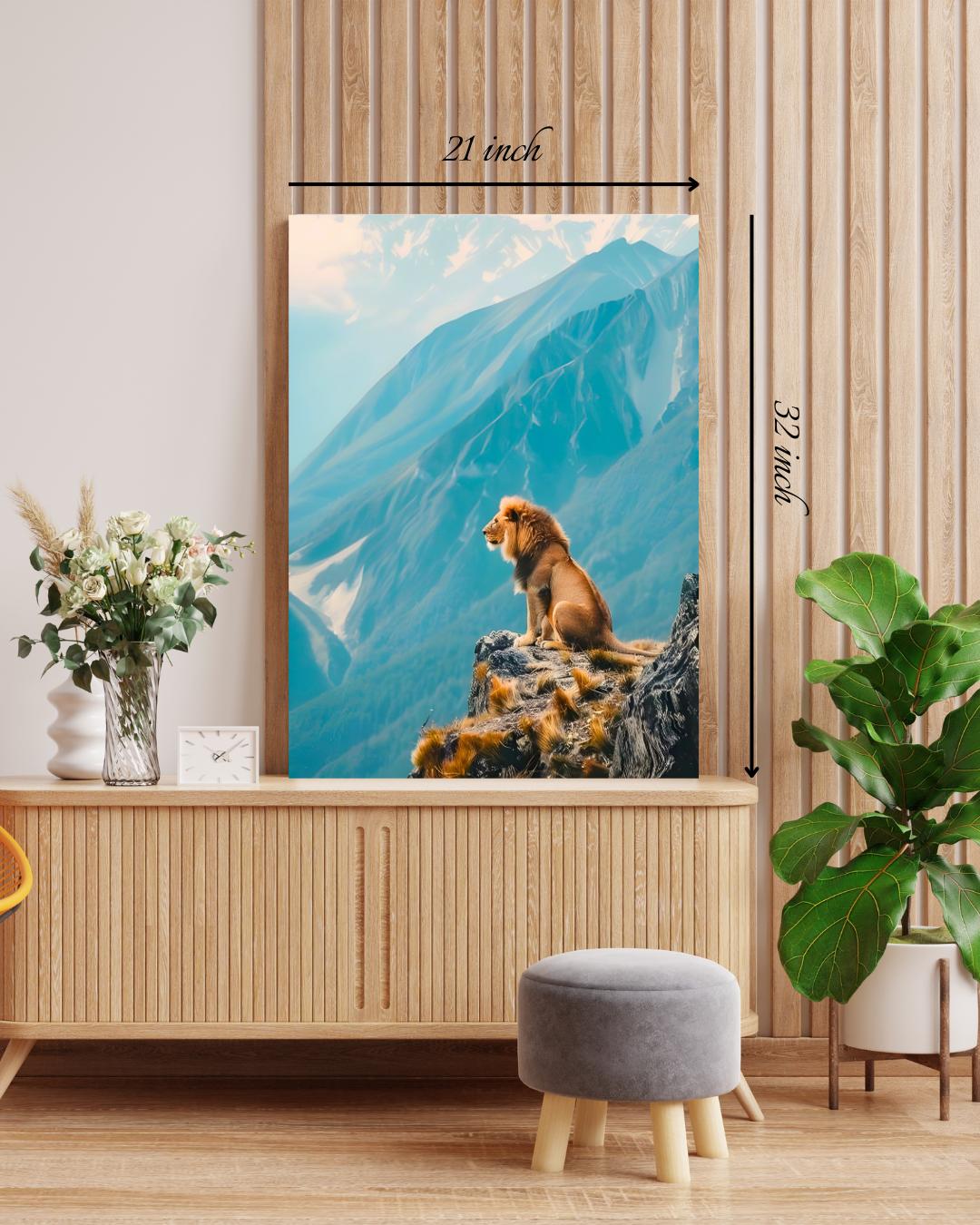 Lion on the Edge of the World Canvas Print – Beautiful Nature Canvas Print