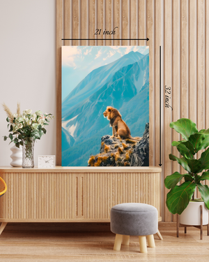 Lion on the Edge of the World Canvas Print – Beautiful Nature Canvas Print
