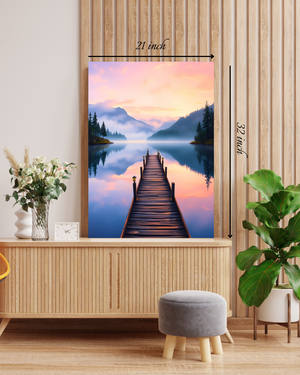 Serene Lakeside Sunrise Canvas Print – Beautiful Nature Canvas Print