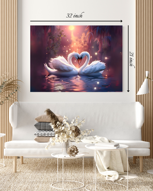 Enchanted Swans Canvas Print – Beautiful Nature Canvas Print
