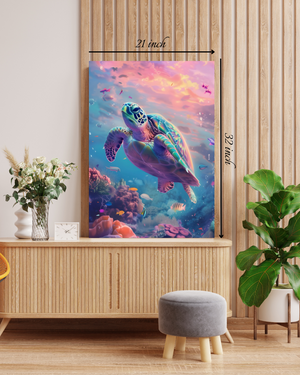Underwater Sea Turtle Canvas Print – Beautiful Nature Canvas Print