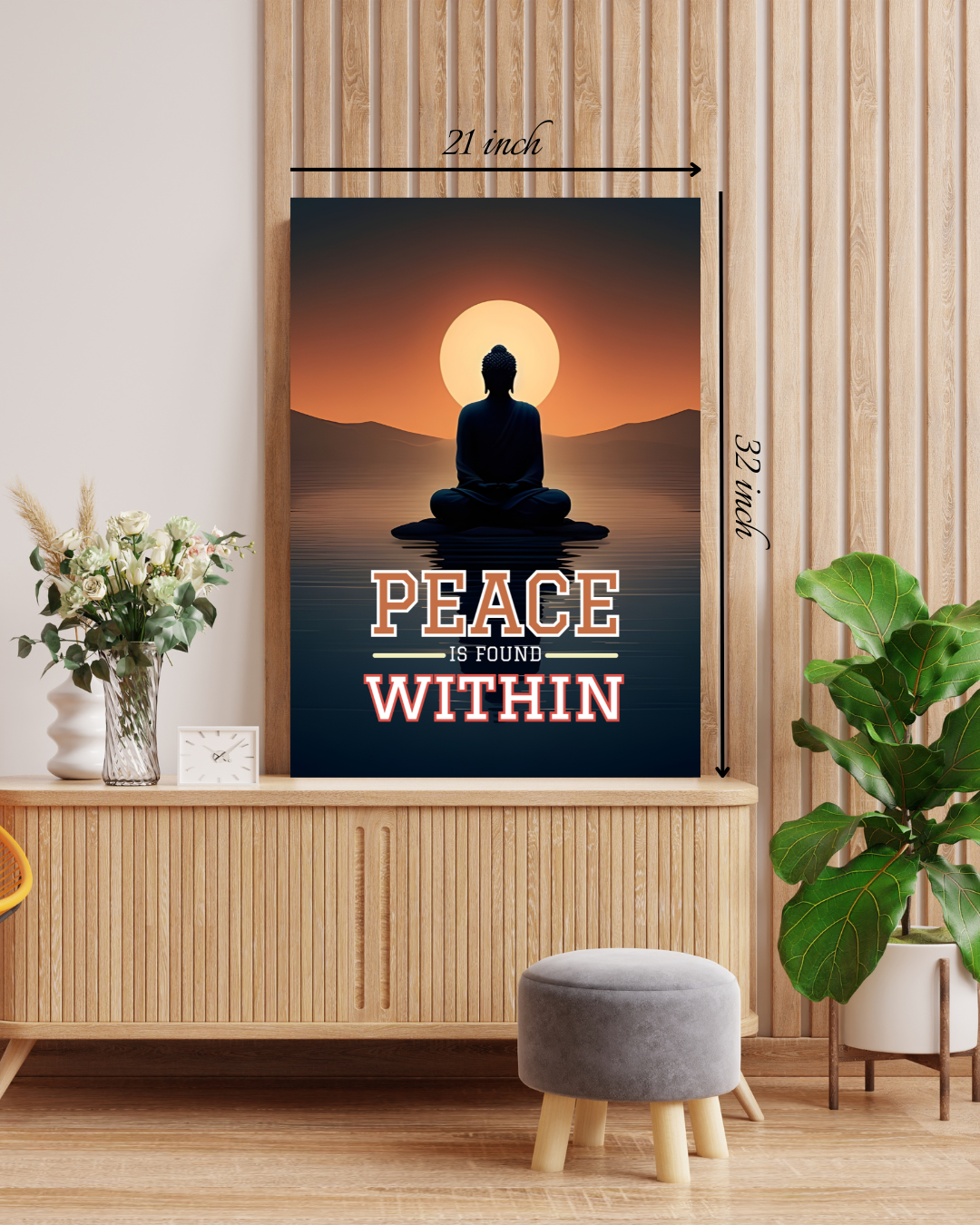 Peace Is Found Within Motivational Quote – High Quality Wall Art
