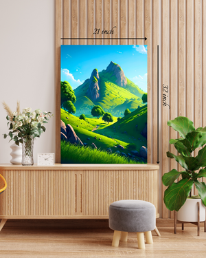 Green Hills Landscape Canvas Print – Beautiful Nature Canvas Print