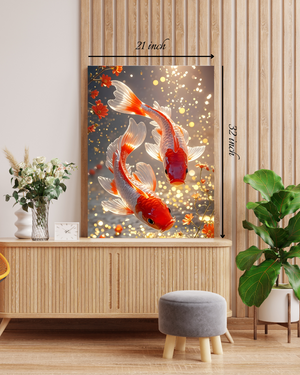 Golden Koi Harmony Canvas Print – Beautiful Nature Canvas Print