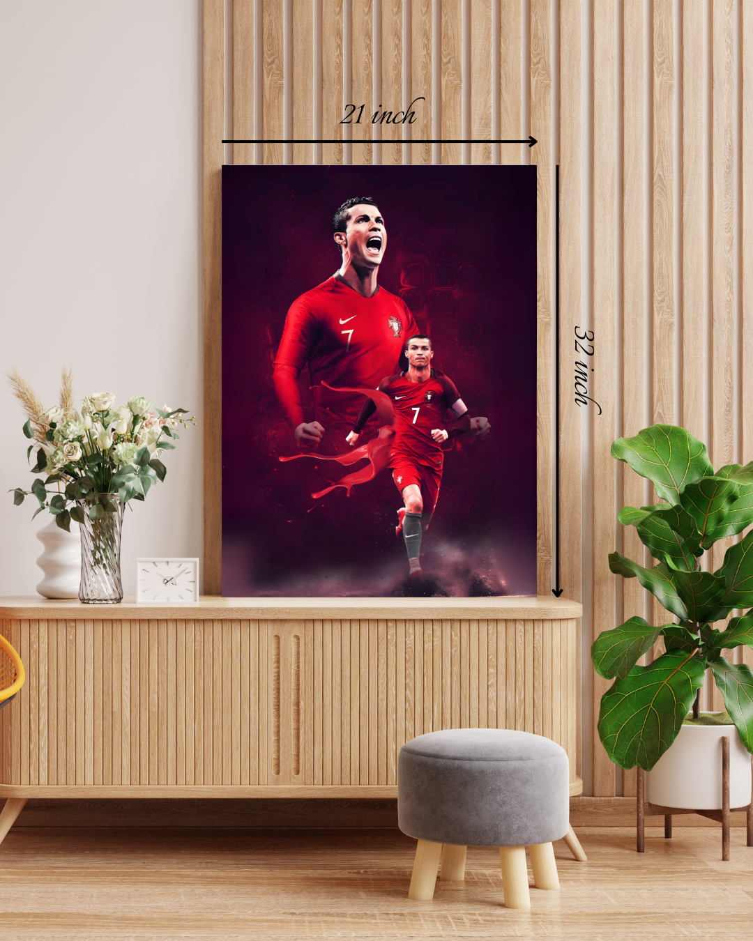 Dual Cristiano Ronaldo Canvas Print – High Quality Wall Art