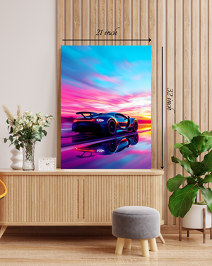 "Sunset Speedster" Canvas Print – High Quality Canvas Print