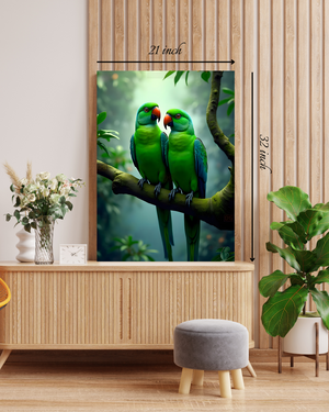 Parrot Couple Canvas Print – Beautiful Parrot Canvas Print