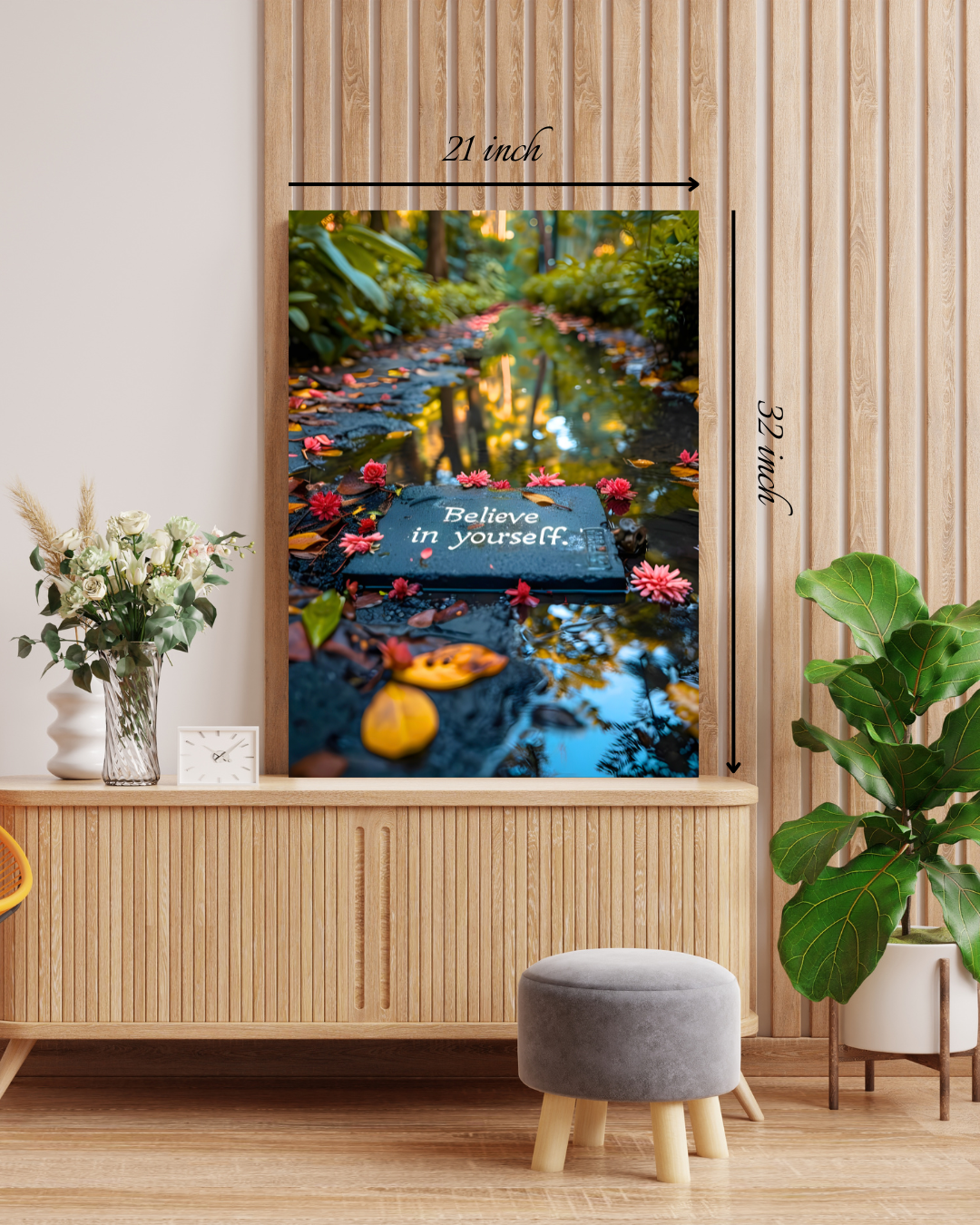 "Believe in Yourself" Motivational Quote – High Quality Wall Art