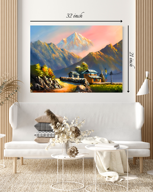 Hand-Painted Landscape Art Canvas Print – High Quality Wall Art