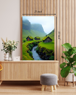 Misty Valley Haven Canvas Print – Beautiful Nature Canvas Print