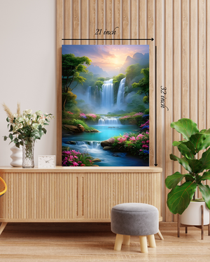 Serene Waterfall Canvas Print – Beautiful Nature Canvas Print