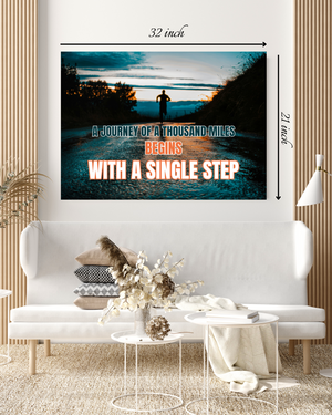 Journey Of A Thousand Miles Motivational Quote – High Quality Wall Art