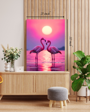 Flamingo Sunset Serenade Canvas Print – Beautiful Nature Canvas Print